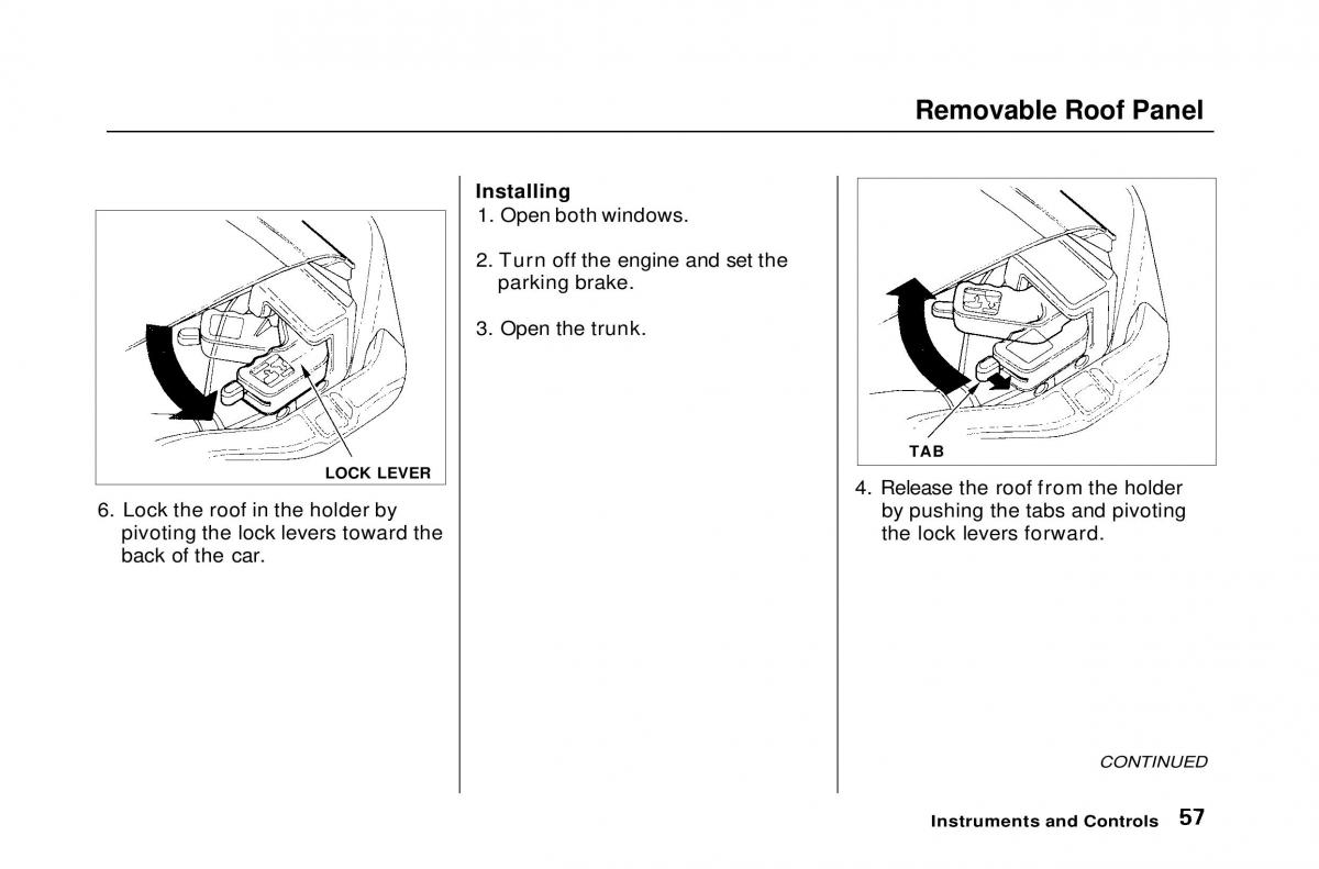 Honda Civic Del Sol CR X owners manual / page 58