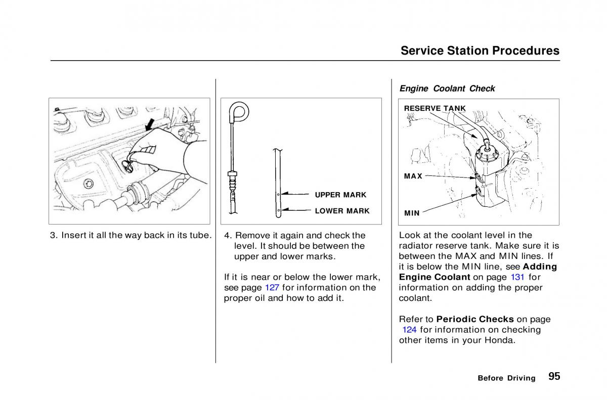 Honda Civic Del Sol CR X owners manual / page 95