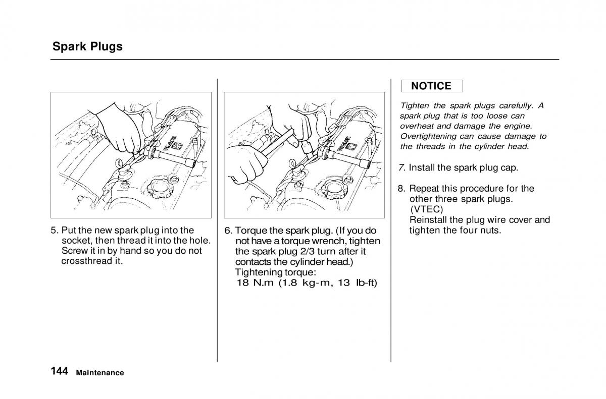 Honda Civic Del Sol CR X owners manual / page 144