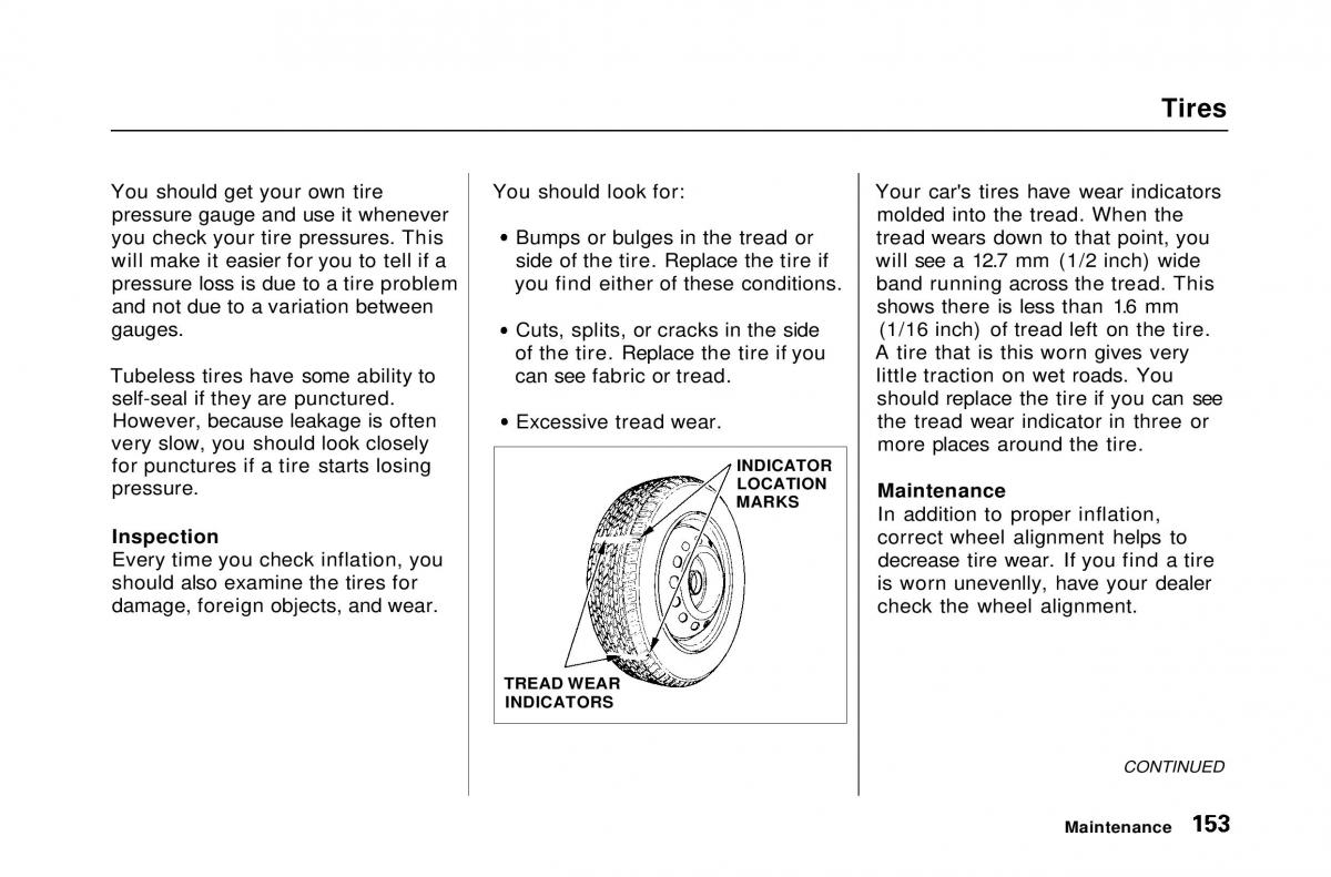 Honda Civic Del Sol CR X owners manual / page 153