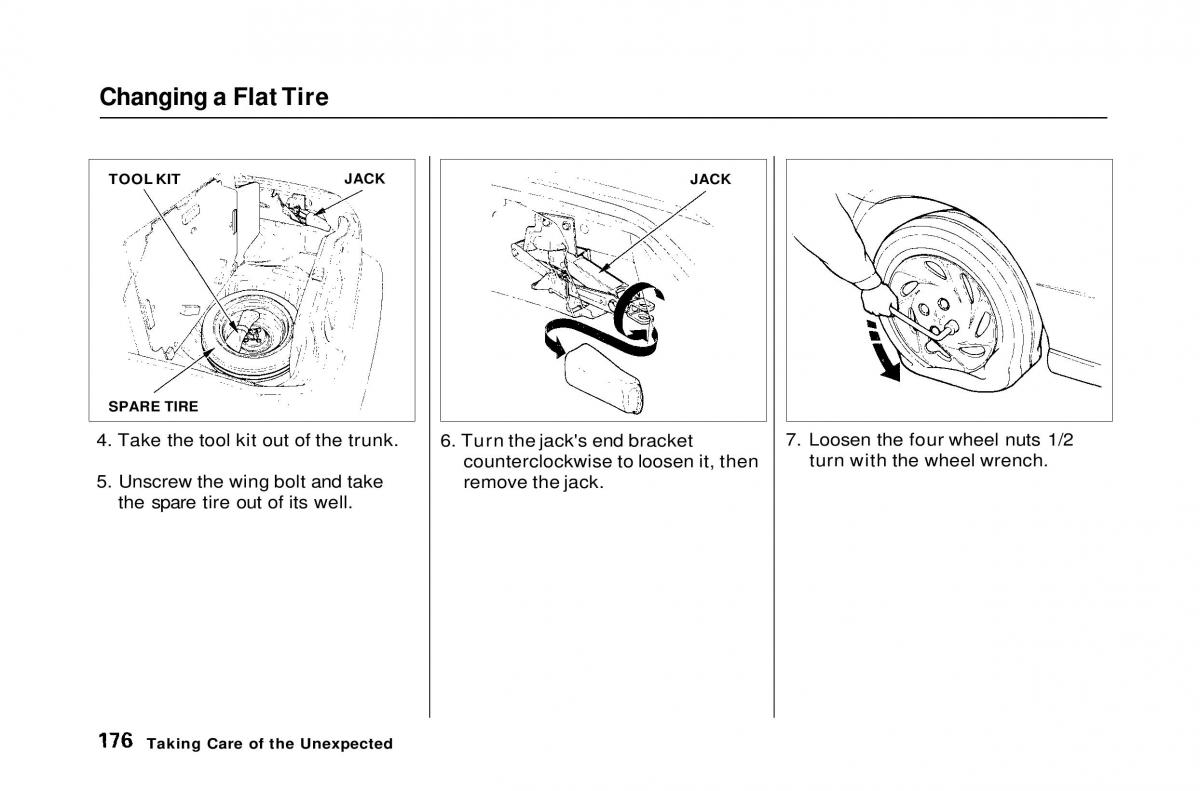 Honda Civic Del Sol CR X owners manual / page 174