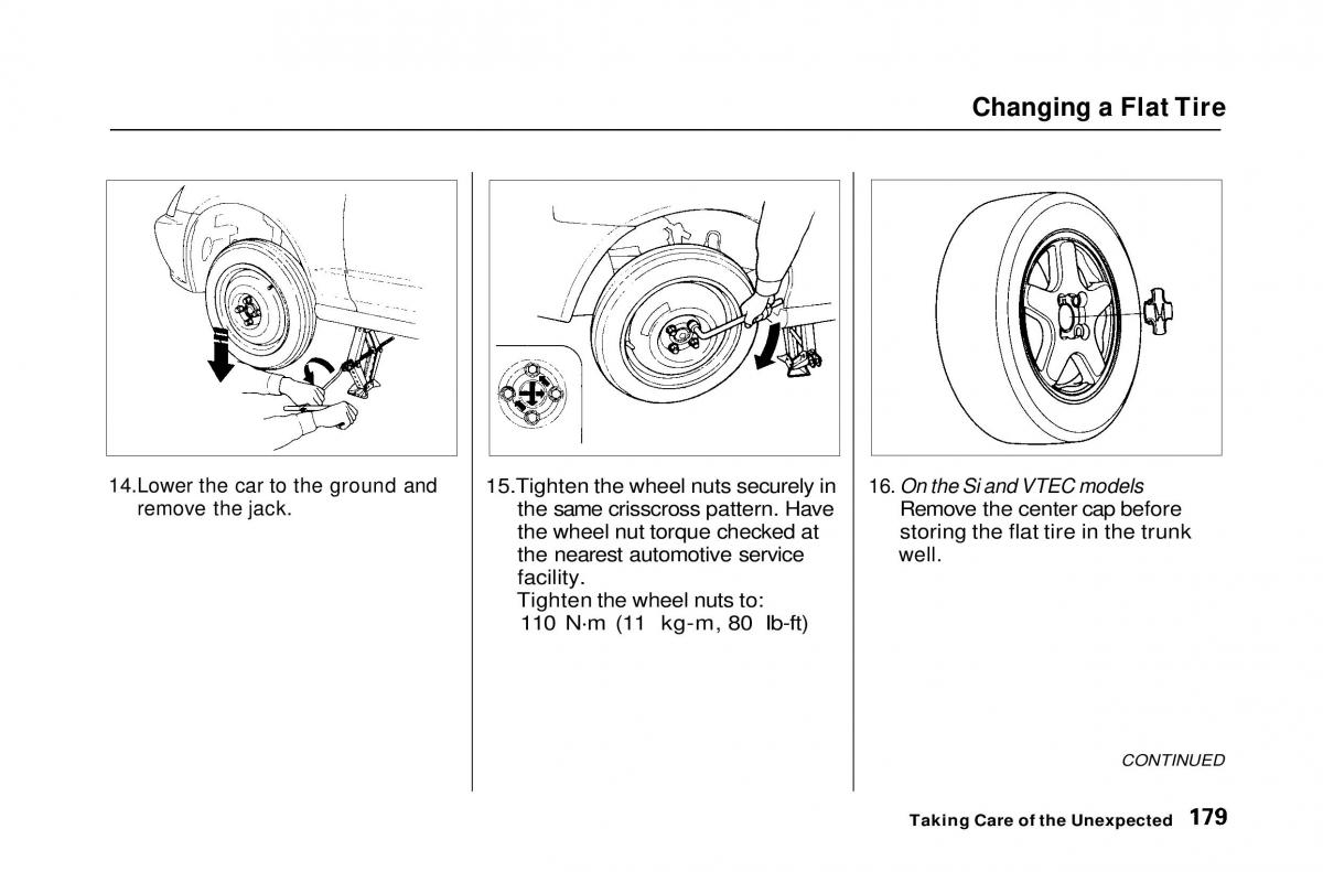 Honda Civic Del Sol CR X owners manual / page 177