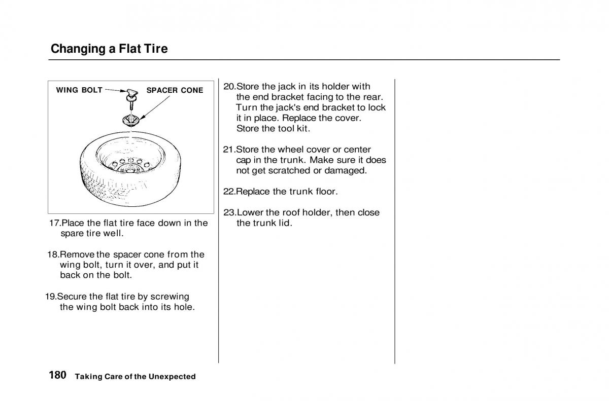 Honda Civic Del Sol CR X owners manual / page 178