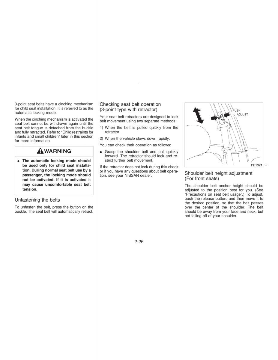 manual  Nissan Maxima IV 4 A32 Cefiro owners manual / page 55