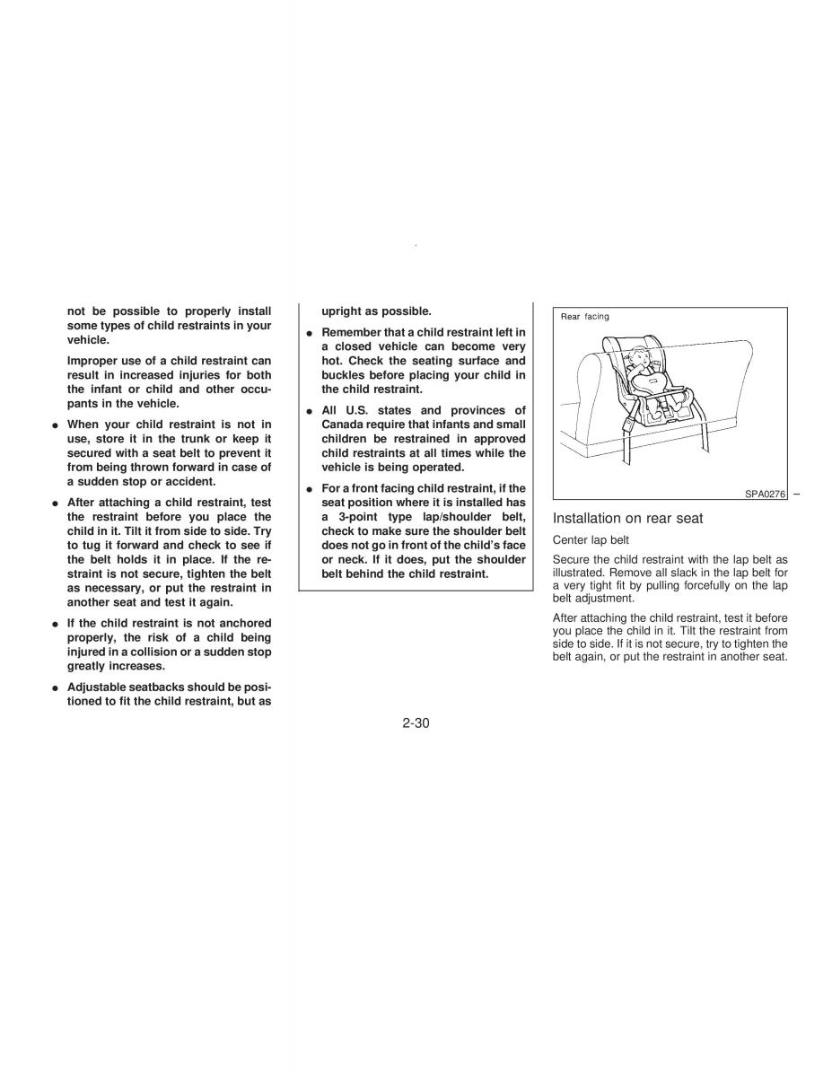 manual  Nissan Maxima IV 4 A32 Cefiro owners manual / page 59