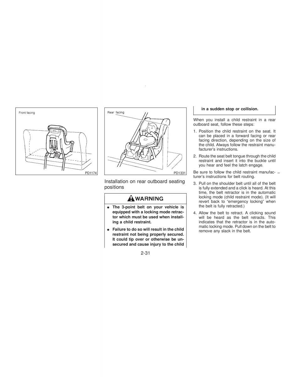 manual  Nissan Maxima IV 4 A32 Cefiro owners manual / page 60