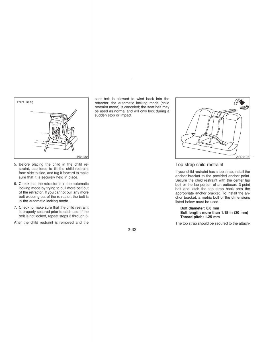 manual  Nissan Maxima IV 4 A32 Cefiro owners manual / page 61