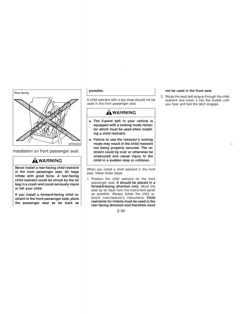 manual  Nissan Maxima IV 4 A32 Cefiro owners manual / page 63