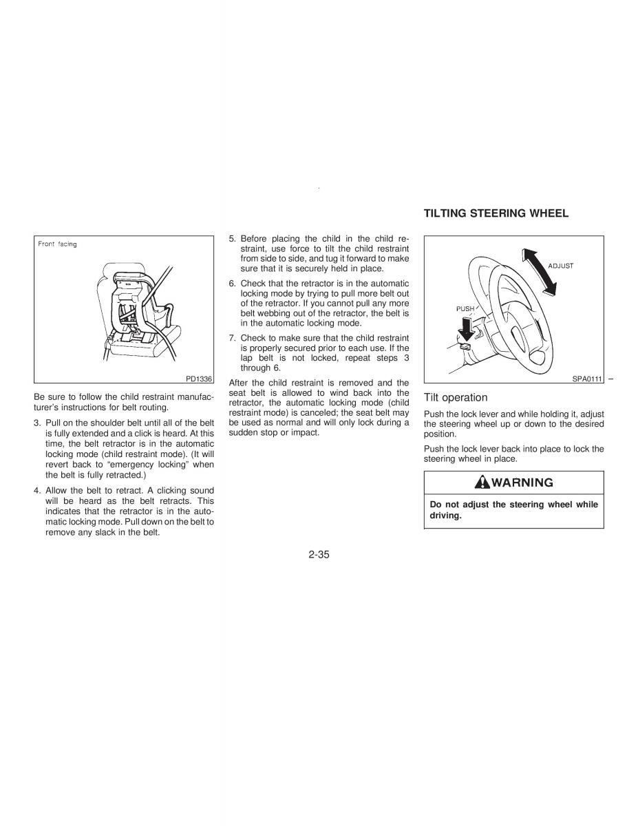 manual  Nissan Maxima IV 4 A32 Cefiro owners manual / page 64