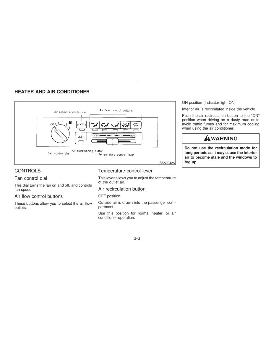 manual  Nissan Maxima IV 4 A32 Cefiro owners manual / page 68