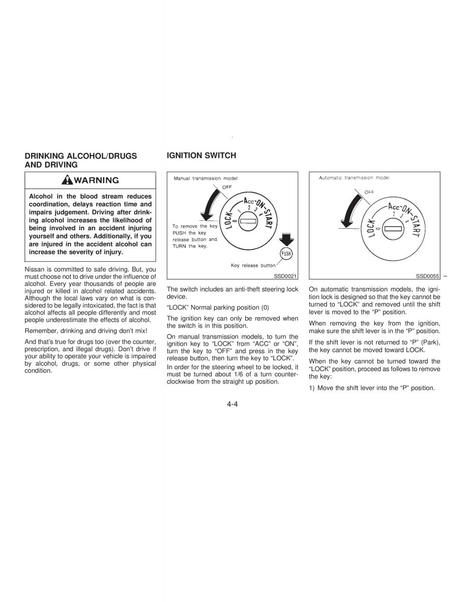 manual  Nissan Maxima IV 4 A32 Cefiro owners manual / page 93