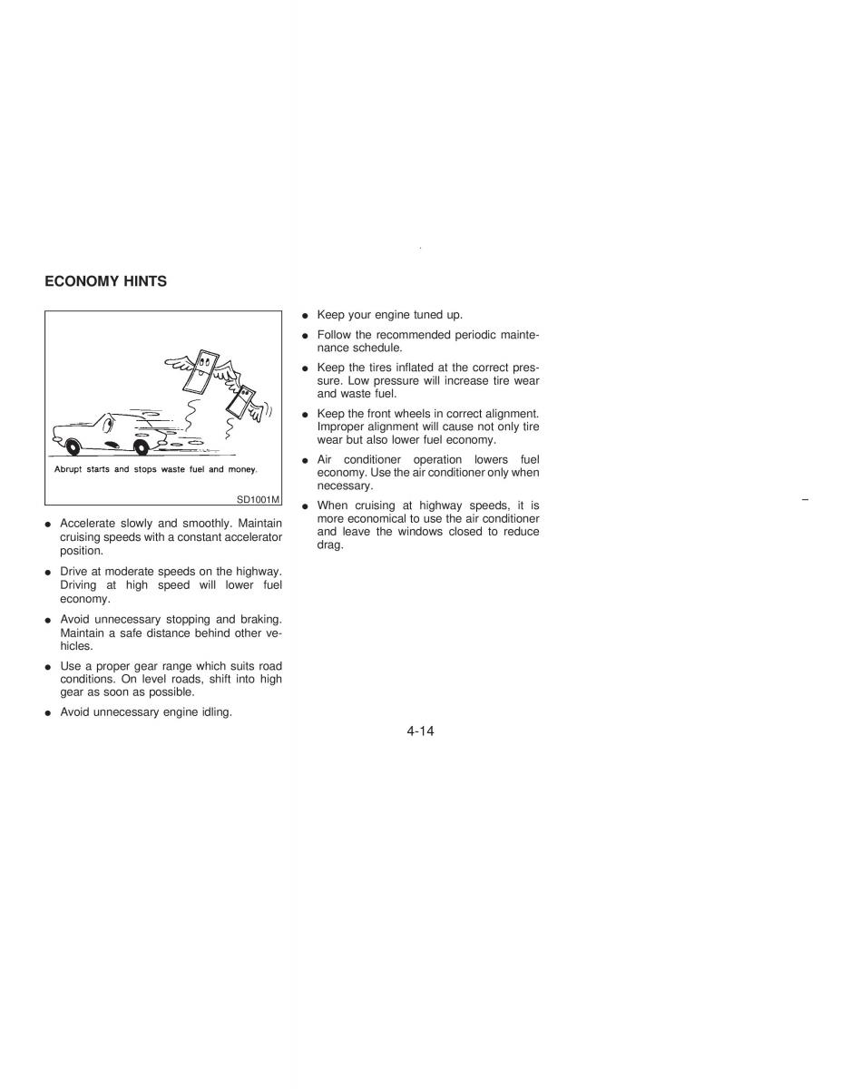 manual  Nissan Maxima IV 4 A32 Cefiro owners manual / page 103