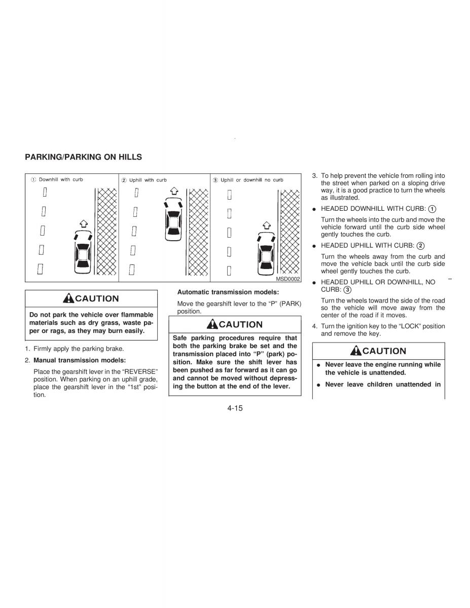 manual  Nissan Maxima IV 4 A32 Cefiro owners manual / page 104