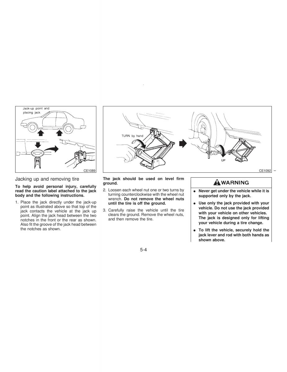 manual  Nissan Maxima IV 4 A32 Cefiro owners manual / page 113