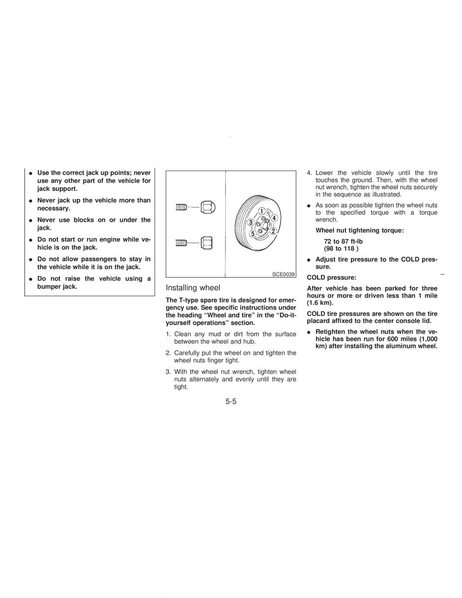 manual  Nissan Maxima IV 4 A32 Cefiro owners manual / page 114