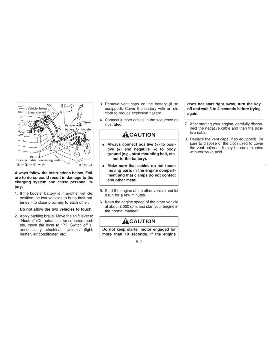 manual  Nissan Maxima IV 4 A32 Cefiro owners manual / page 116