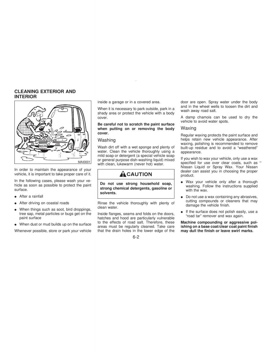 manual  Nissan Maxima IV 4 A32 Cefiro owners manual / page 123