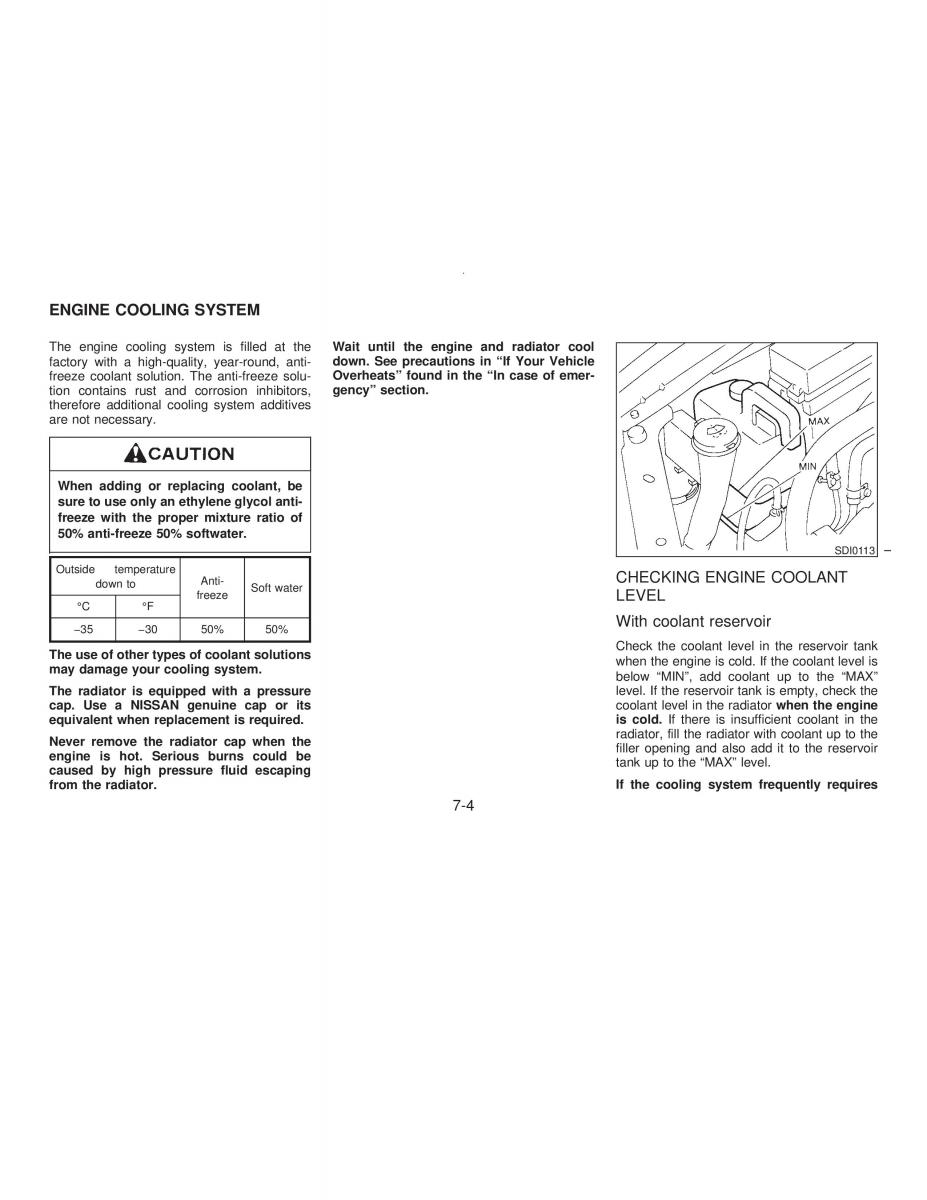 manual  Nissan Maxima IV 4 A32 Cefiro owners manual / page 131