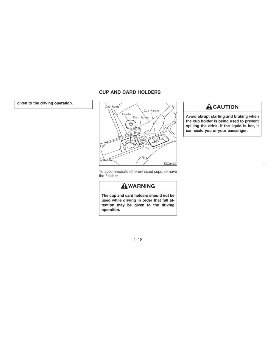 manual  Nissan Maxima IV 4 A32 Cefiro owners manual / page 23