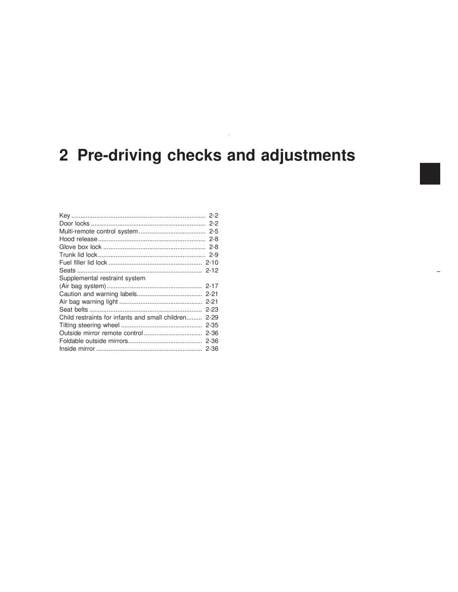 manual  Nissan Maxima IV 4 A32 Cefiro owners manual / page 30