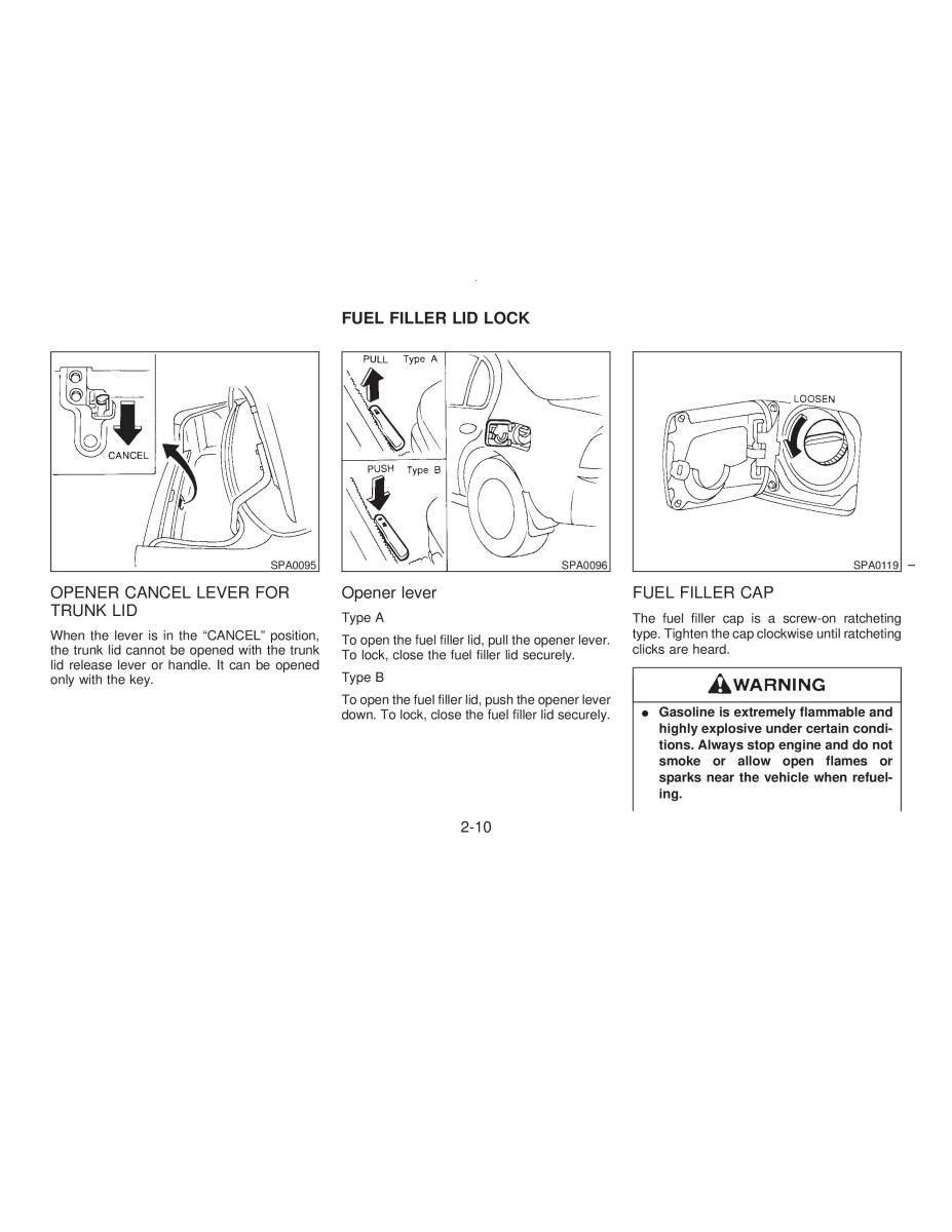 manual  Nissan Maxima IV 4 A32 Cefiro owners manual / page 39