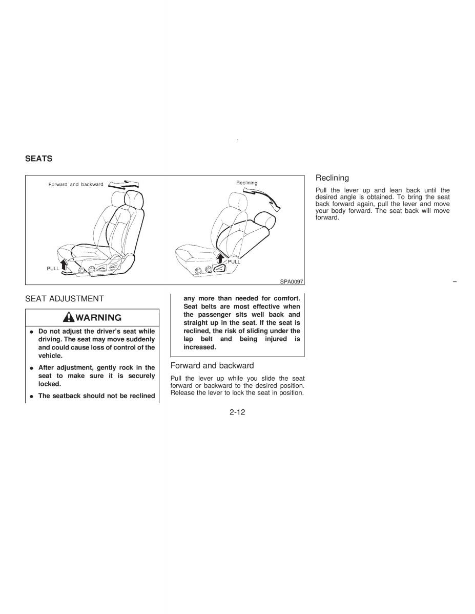 manual  Nissan Maxima IV 4 A32 Cefiro owners manual / page 41