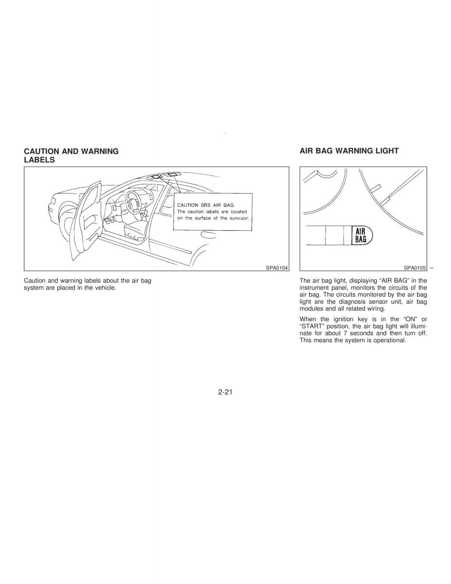 manual  Nissan Maxima IV 4 A32 Cefiro owners manual / page 50