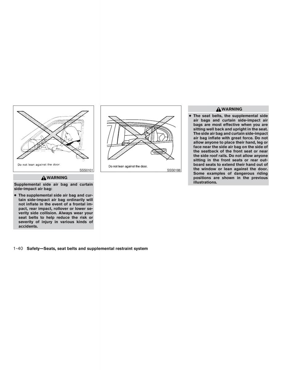 Nissan Maxima VI 6 A34 owners manual / page 56