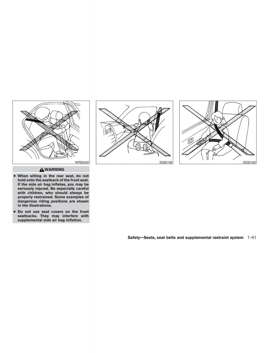 Nissan Maxima VI 6 A34 owners manual / page 57