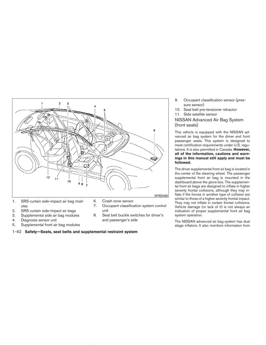 Nissan Maxima VI 6 A34 owners manual / page 58