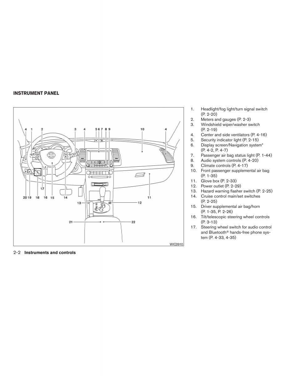 Nissan Maxima VI 6 A34 owners manual / page 70