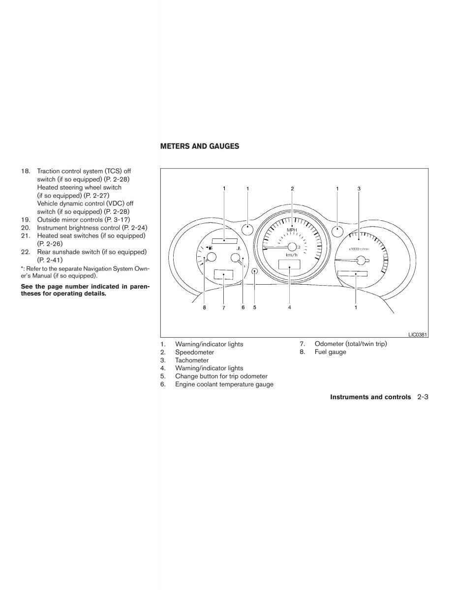 Nissan Maxima VI 6 A34 owners manual / page 71