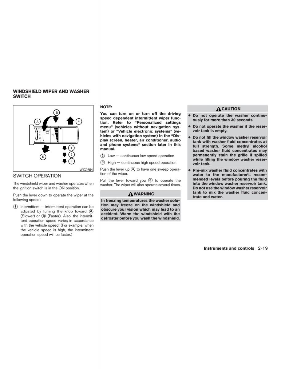 Nissan Maxima VI 6 A34 owners manual / page 87