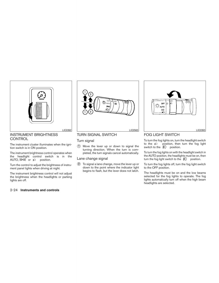 Nissan Maxima VI 6 A34 owners manual / page 92