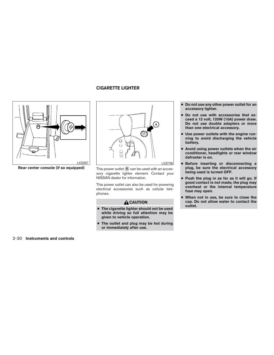 Nissan Maxima VI 6 A34 owners manual / page 98