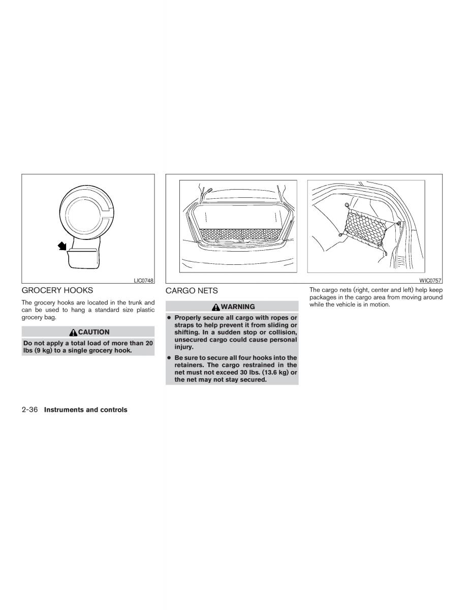 Nissan Maxima VI 6 A34 owners manual / page 104