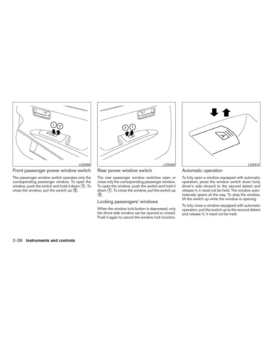 Nissan Maxima VI 6 A34 owners manual / page 106