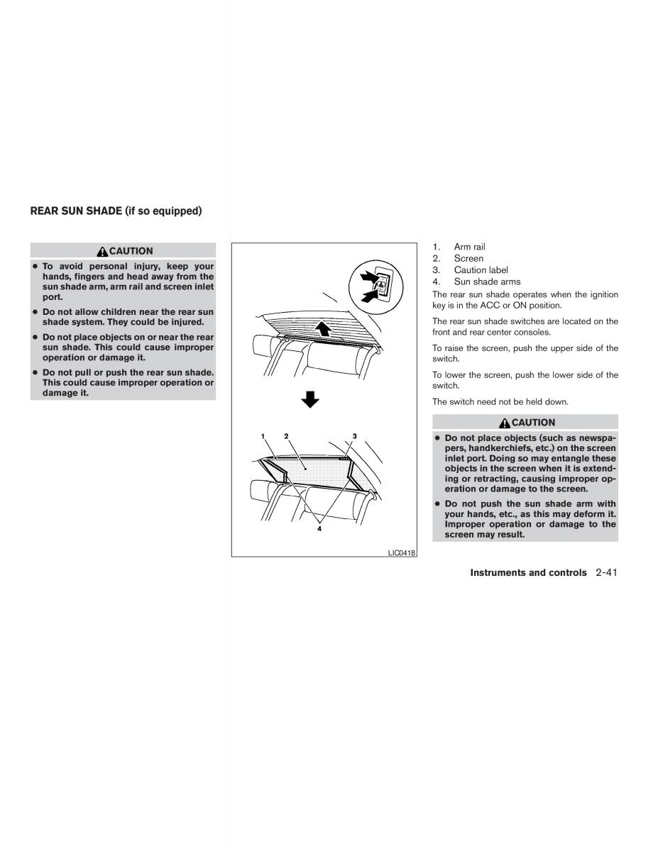 Nissan Maxima VI 6 A34 owners manual / page 109