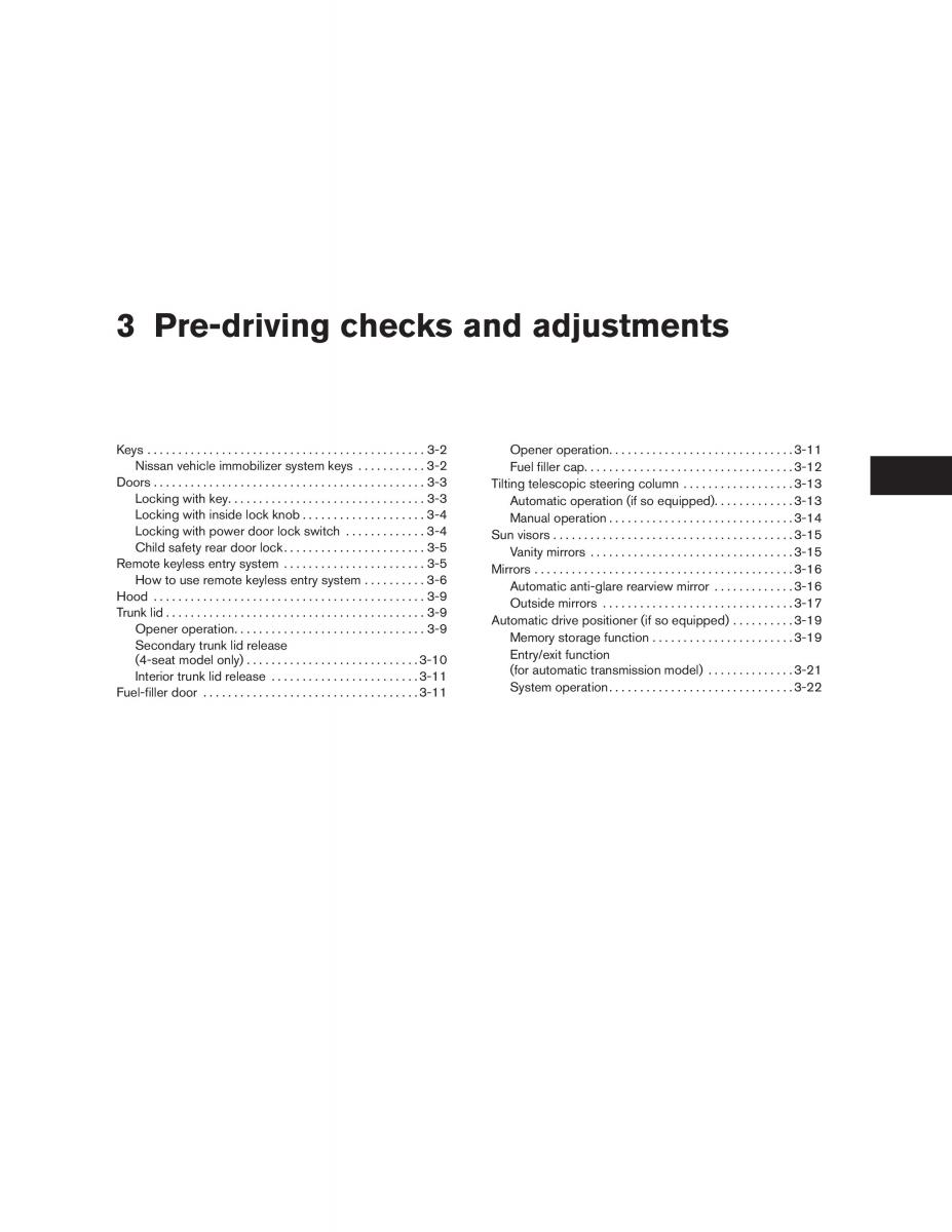 Nissan Maxima VI 6 A34 owners manual / page 117