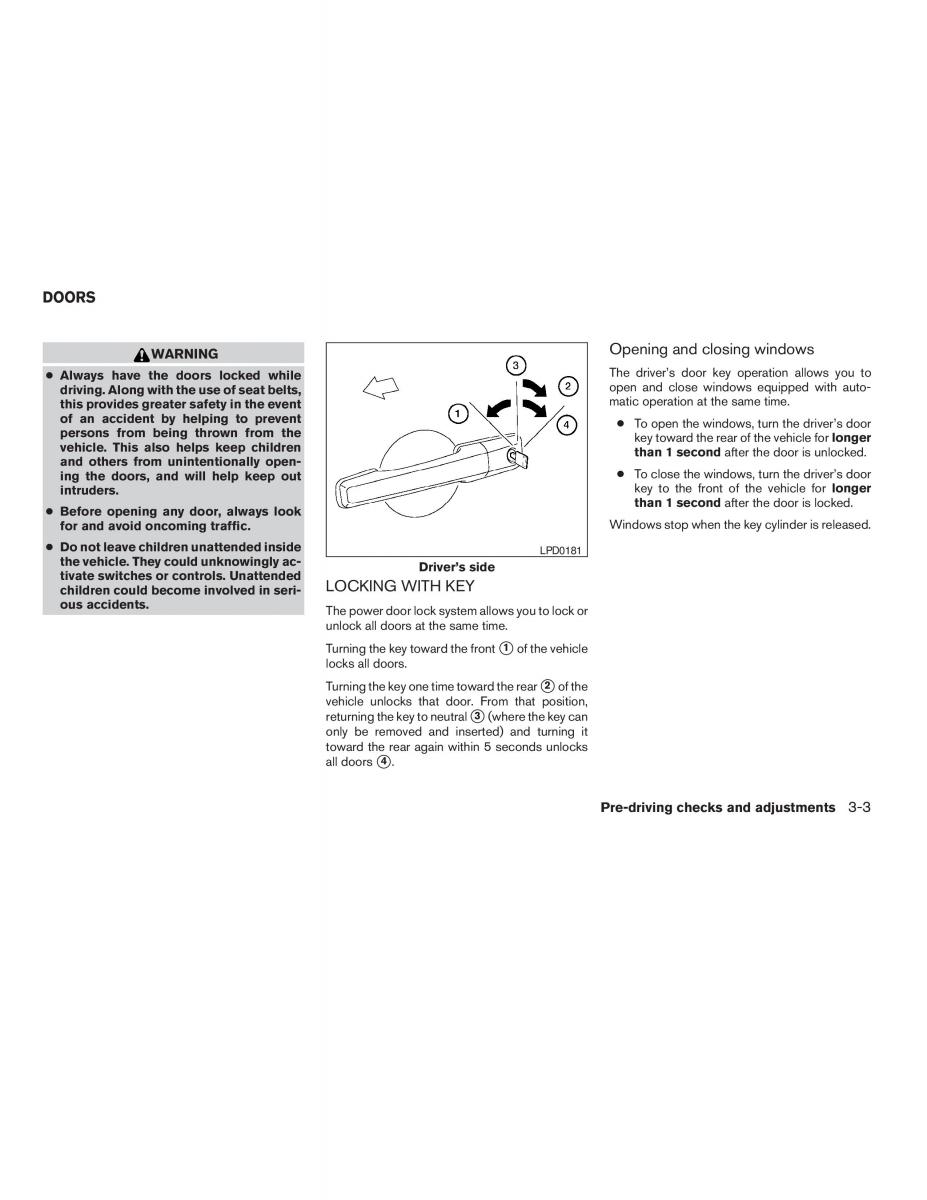 Nissan Maxima VI 6 A34 owners manual / page 119