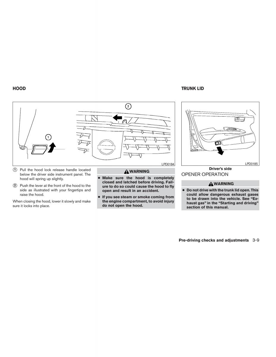 Nissan Maxima VI 6 A34 owners manual / page 125