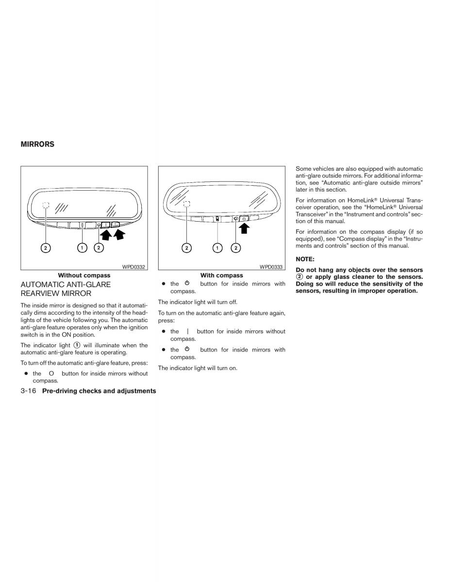 Nissan Maxima VI 6 A34 owners manual / page 132