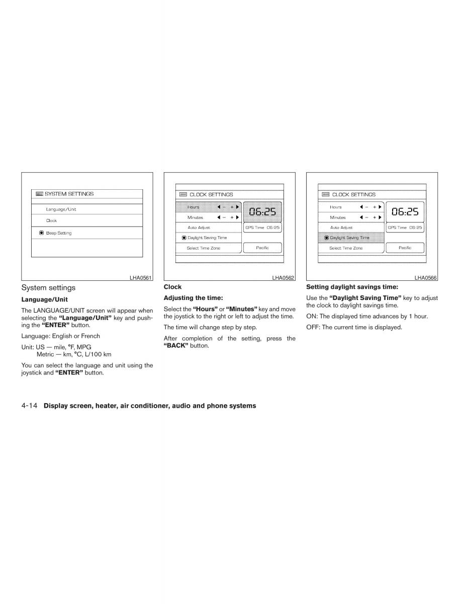 Nissan Maxima VI 6 A34 owners manual / page 152