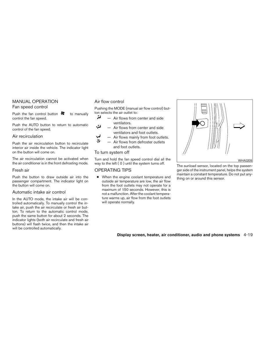 Nissan Maxima VI 6 A34 owners manual / page 157