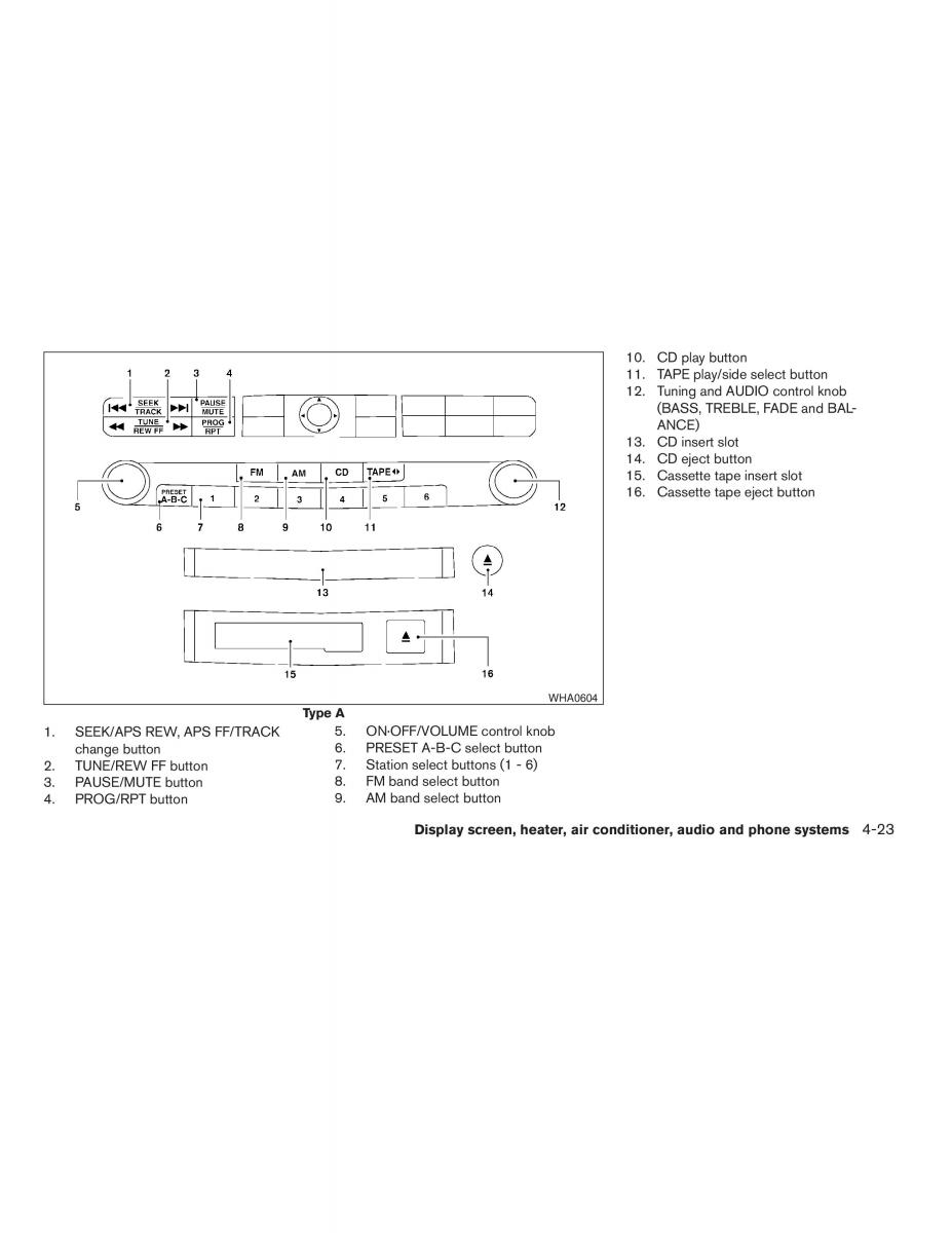 Nissan Maxima VI 6 A34 owners manual / page 161