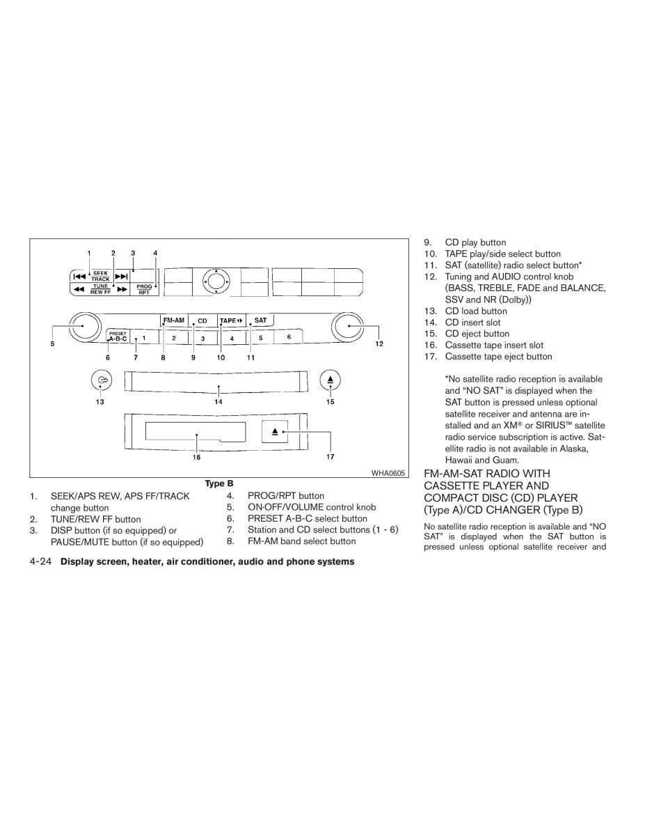 Nissan Maxima VI 6 A34 owners manual / page 162