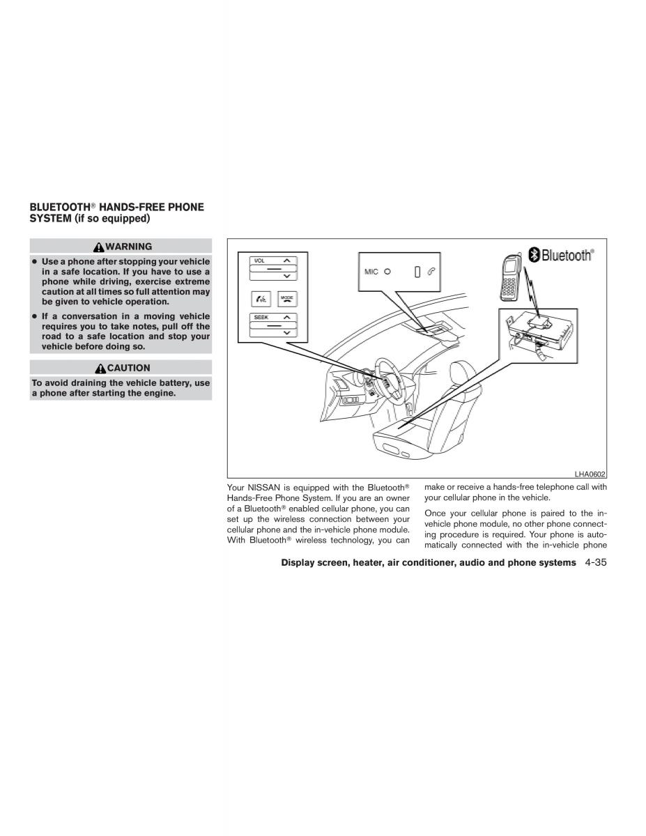 Nissan Maxima VI 6 A34 owners manual / page 173