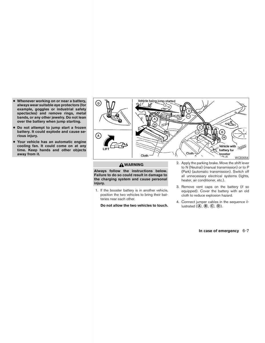 Nissan Maxima VI 6 A34 owners manual / page 217