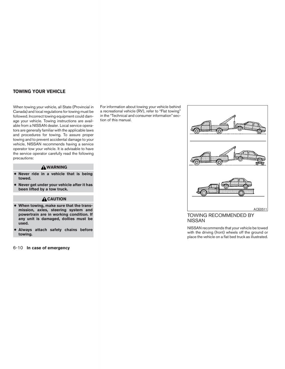 Nissan Maxima VI 6 A34 owners manual / page 220