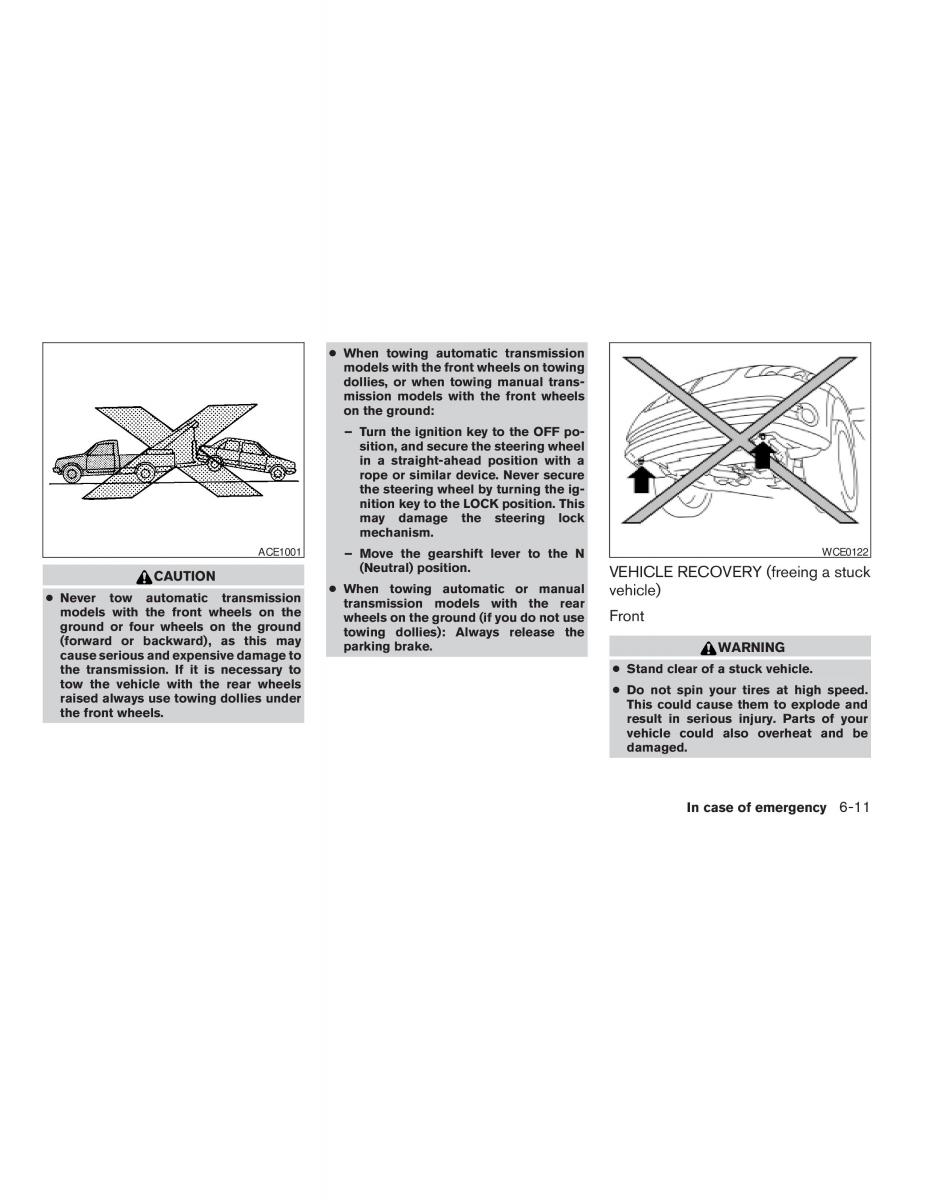 Nissan Maxima VI 6 A34 owners manual / page 221